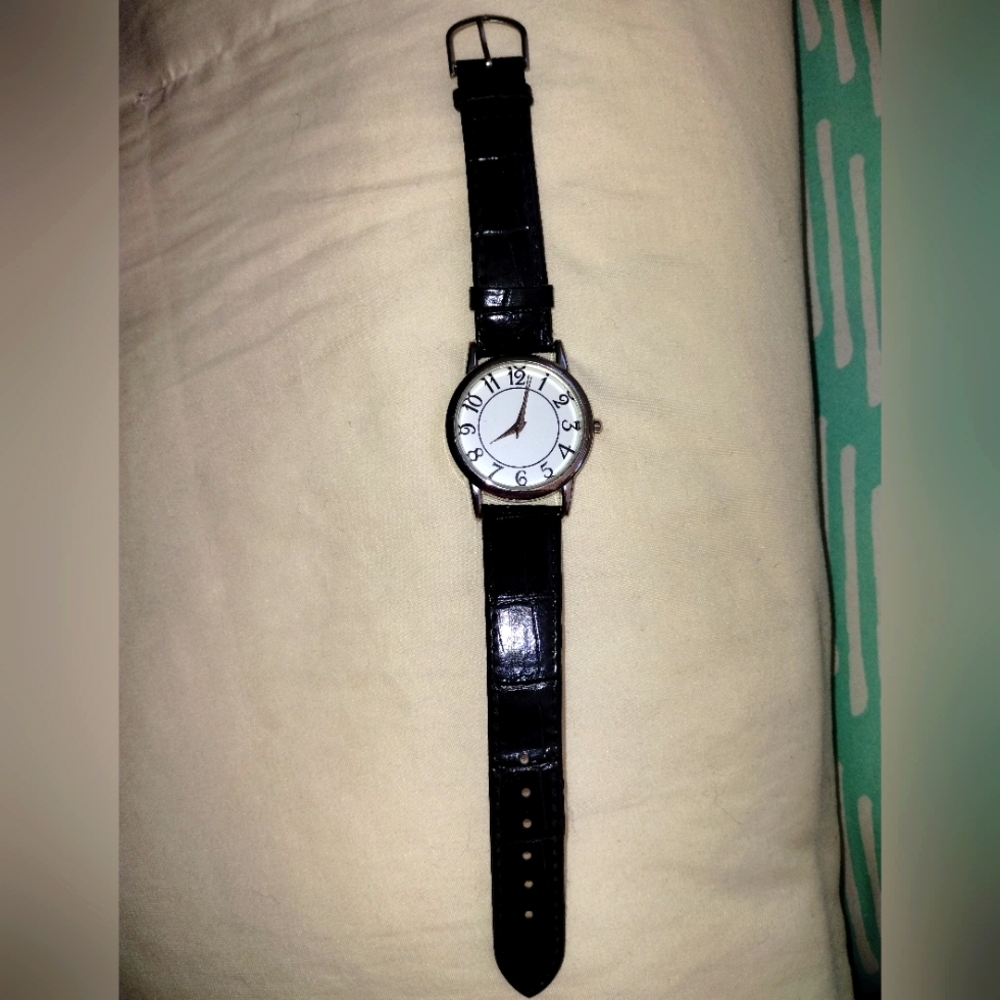 Calvin Hill Black Croc Strap Watch